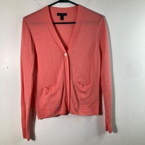 Womens‎ J Crew Merino Wool Button Cardigan Peach M
